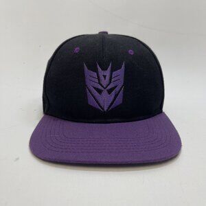 Result x Decepticon Transformers Snapback Hat Retro Purple / Black Baseball cap